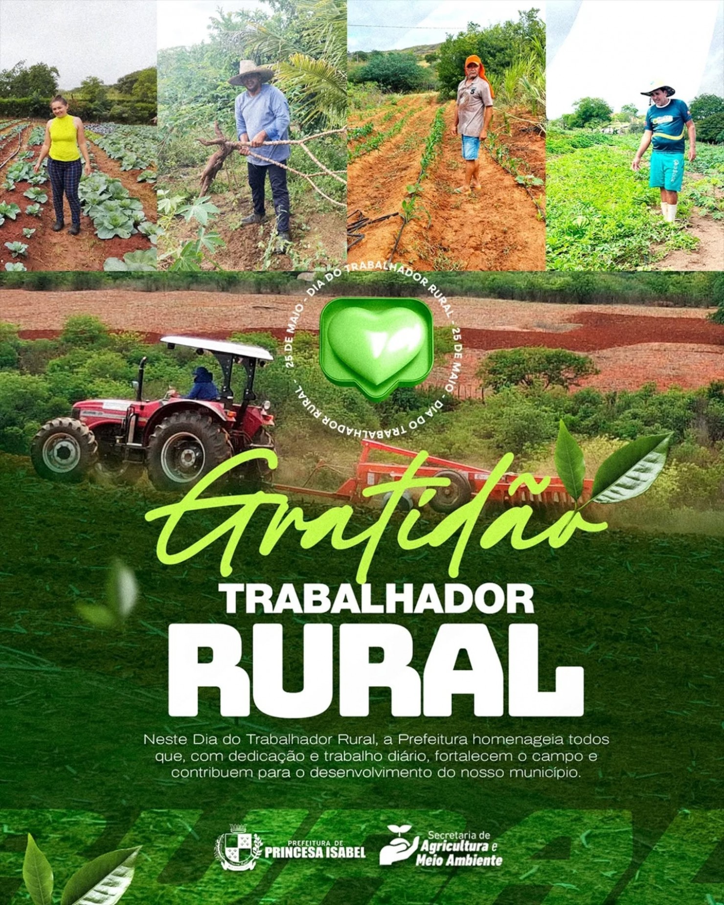 DIA DO TRABALHADOR E DA TRABALHADORA RURAL