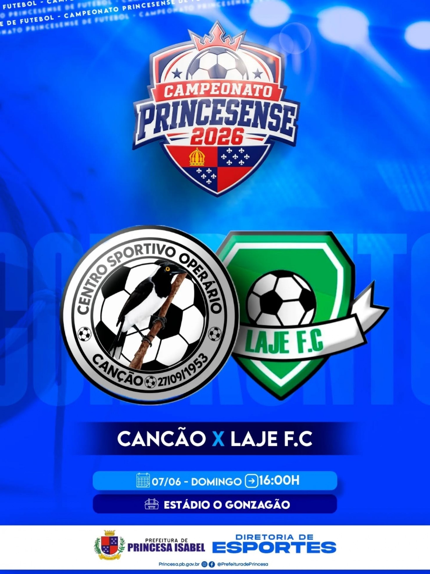 DOMINGO TEM FUTEBOL NO GONZAGÃO!