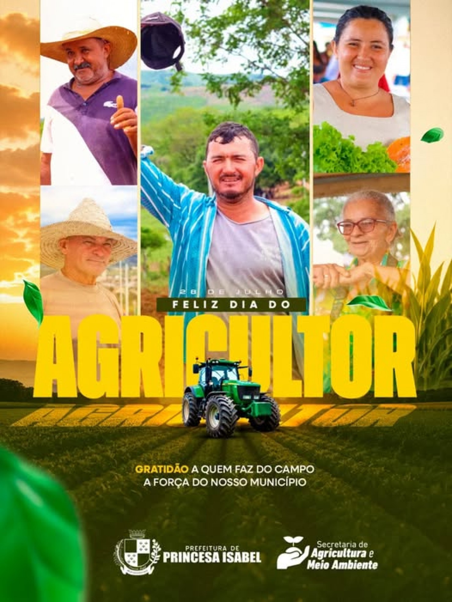 Parabéns e gratidão a todos os agricultores e agricultoras!