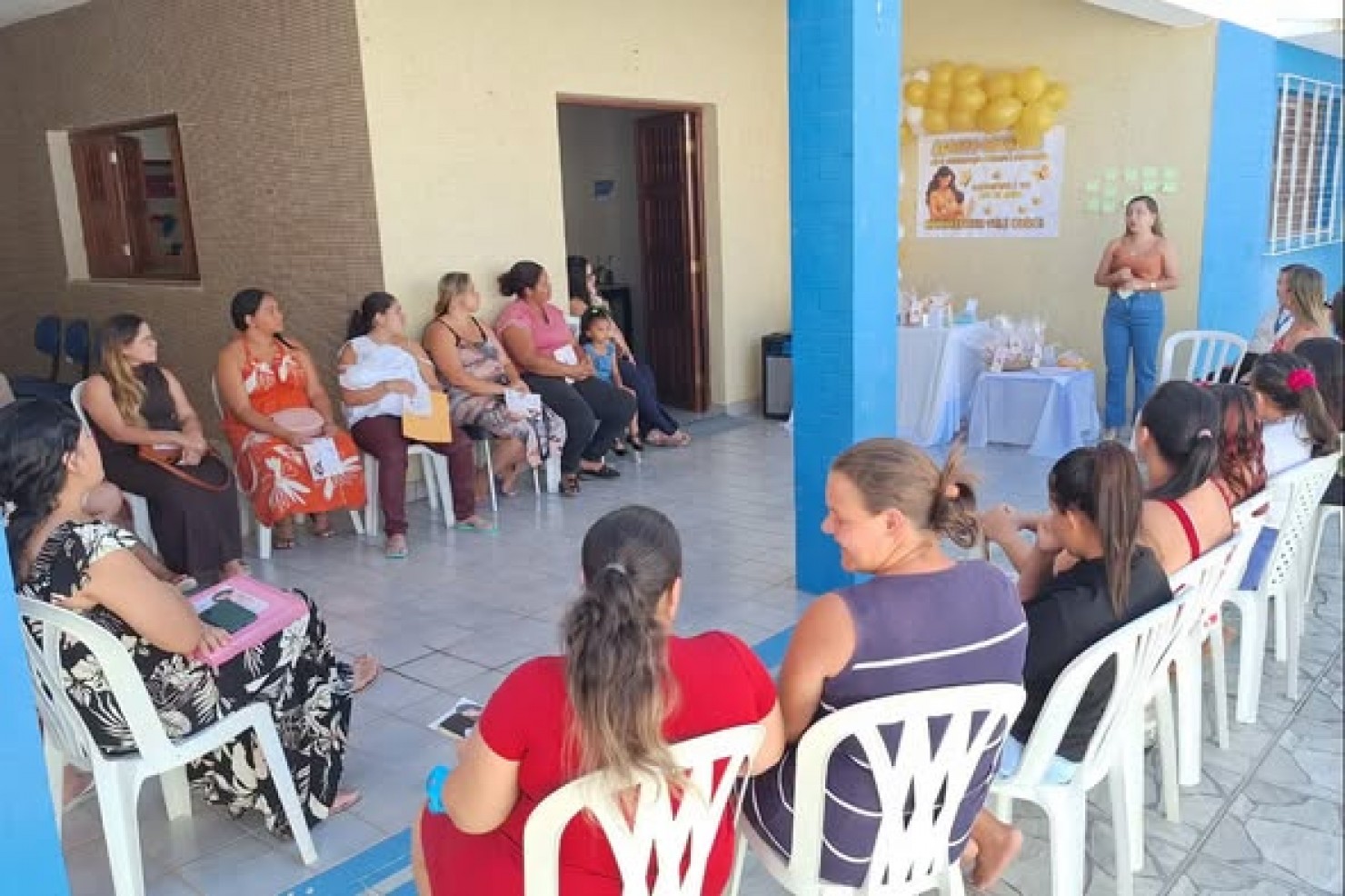 GESTANTES SÃO RECEPCIONADAS NO CRAS PARA CONSCIENTIZAÇÃO SOBRE O AGOSTO DOURADO