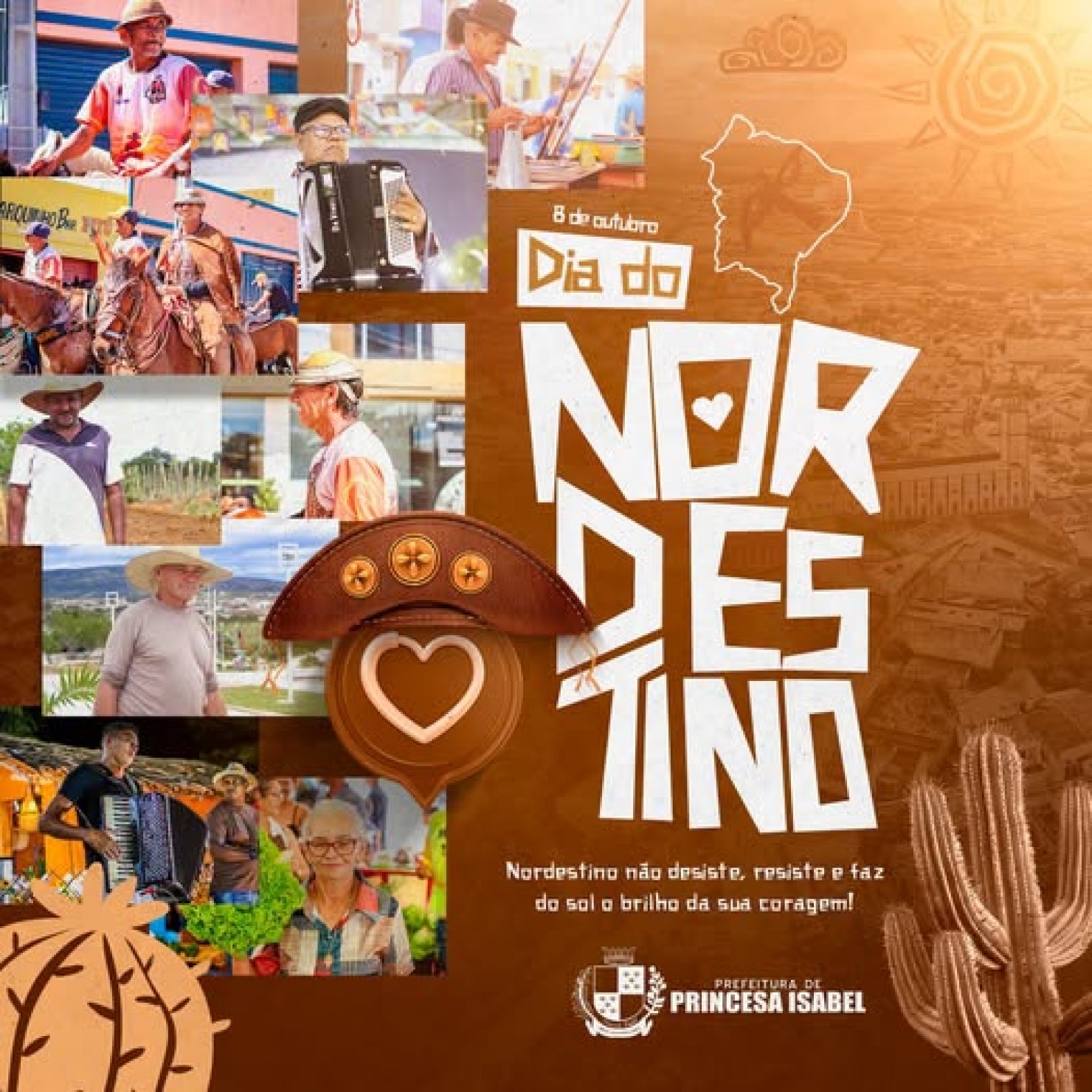 Povo de coragem, de garra e de um coração enorme! Orgulho de ser Nordeste, terra de gente forte, acolhedora e batalhadora. Parabéns ao Nordeste! Parab